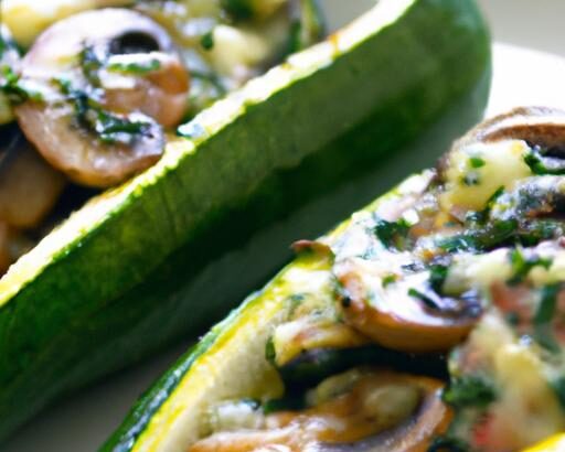 Delicious Spinach, Mushroom & Ricotta Zucchini Boats Recipe