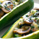 Delicious Spinach, Mushroom & Ricotta Zucchini Boats Recipe