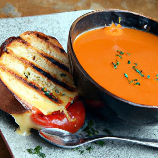 Classic Comfort: Tomato Soup Paired with Perfect Grilled Cheese