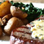 Savory Steak with Creamy Garlic Parmesan & Roasted Potatoes