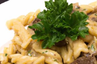 Savory Beef & Rotini in Creamy Garlic Parmesan Sauce