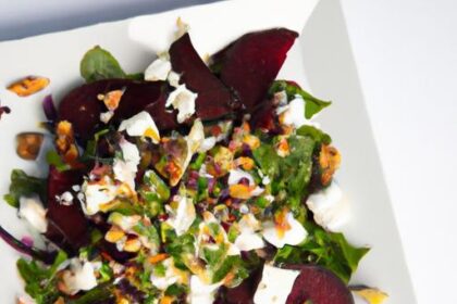 Roasted Beet Salad: A Flavorful Blend of Goat Cheese & Walnuts