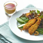 Crispy Air Fried Chicken Tender Salad with Honey Mustard Twist