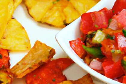 Crunchy Veggie Chips with Zesty Salsa: A Healthy Snack Delight