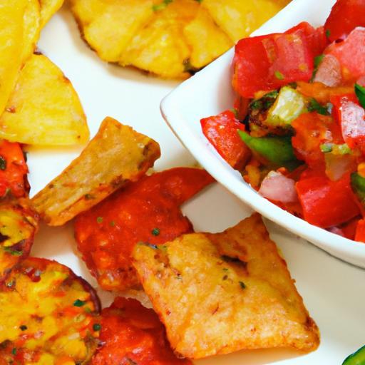 Crunchy Veggie Chips with Zesty Salsa: A Healthy Snack Delight