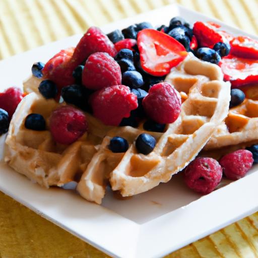 Fluffy Almond Flour Waffles with Fresh Berry Bliss Recipe