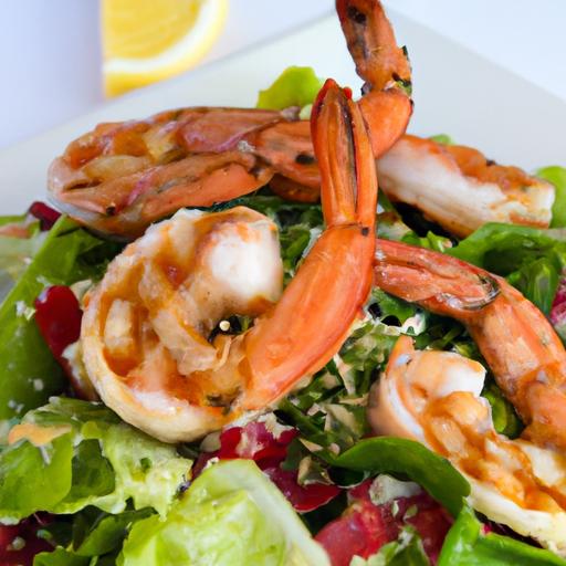 Savor the classic Caesar Salad with Zesty Grilled Shrimp