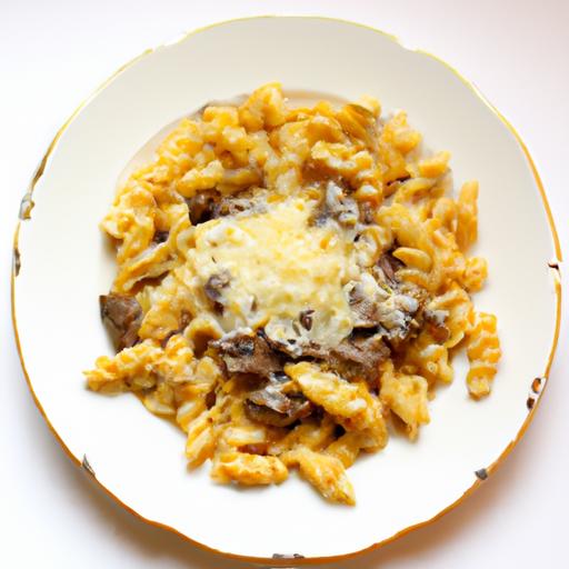 Savory Beef & Rotini in Creamy Garlic Parmesan Sauce