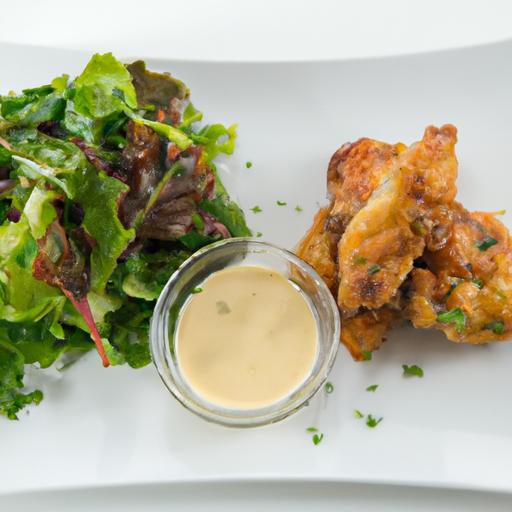 Crispy Air Fried Chicken Tender Salad with Honey Mustard twist