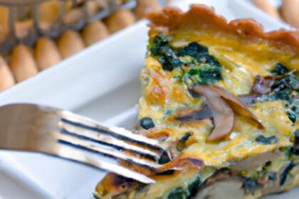 Wholesome Spinach and Mushroom Quiche: A Savory Delight
