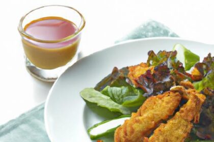 Crispy Air Fried Chicken Tender Salad with Honey Mustard Twist