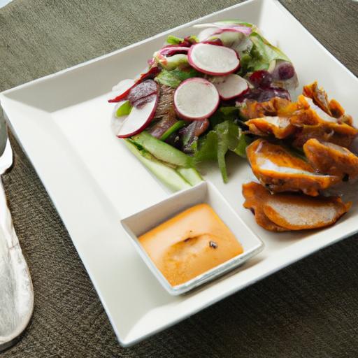 Crispy Air Fried Chicken Tender Salad with Zesty Honey Mustard