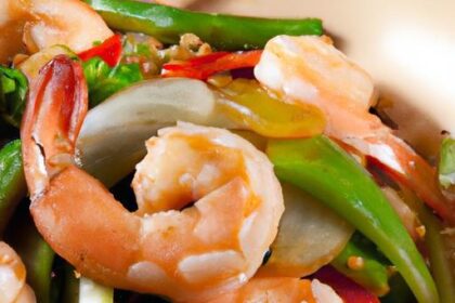 Sizzling Stir-Fried Shrimp: A Colorful Veggie Delight