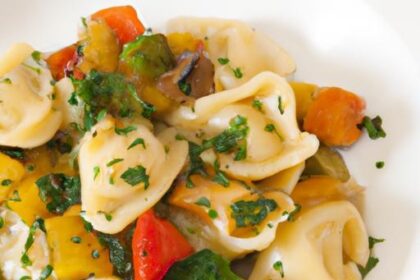 Savor Garlic Herb Tortellini Paired with Roasted Veggies