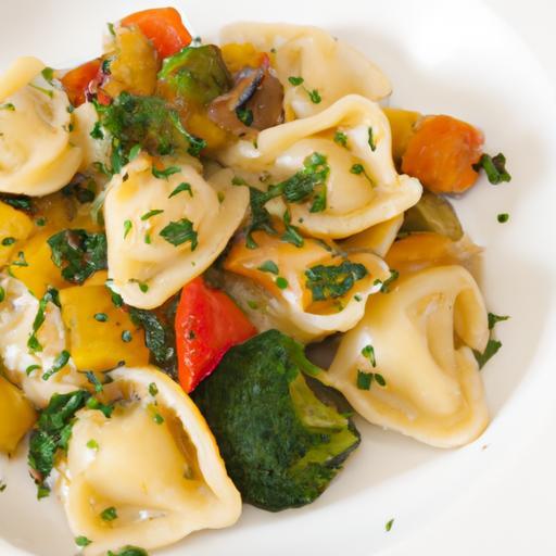 Savor Garlic Herb Tortellini Paired with Roasted Veggies