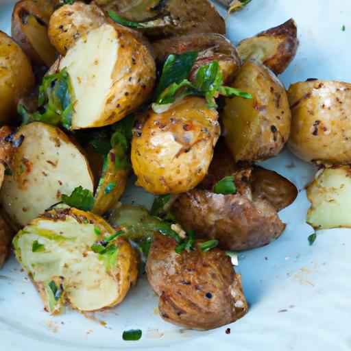 Crispy Roasted Potatoes with Fresh Garden Herbs Delight