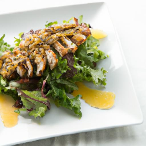 Crispy Air Fried Chicken Tender Salad with Honey Mustard Flair