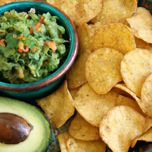 Crunchy Veggie Chips Paired Perfectly with Fresh Guacamole