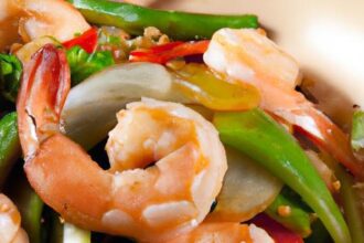 Sizzling Stir-Fried Shrimp: A Colorful Veggie Delight