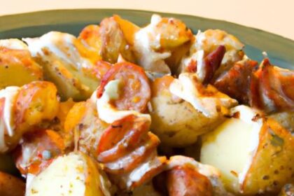 Loaded Cheesy Ranch Potatoes with Smoky Sausage Twist