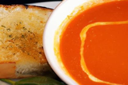 Classic Comfort: Tomato Basil Soup Paired with Grilled Cheese