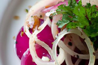 Zesty Red Onion Salad Drizzled with Rich Olive Oil Bliss