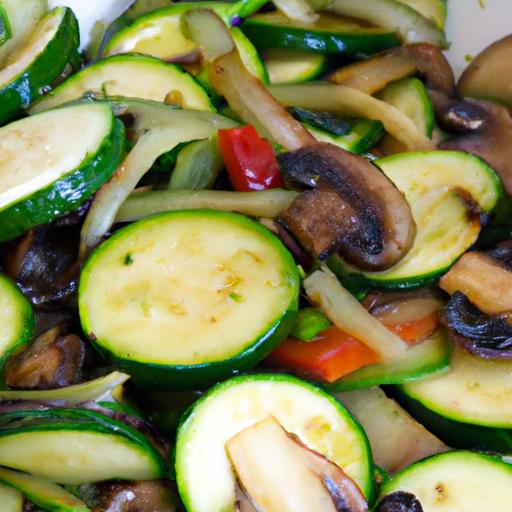 Savor ‍Low Carb Stir Fry: Zucchini, Mushrooms & Onions