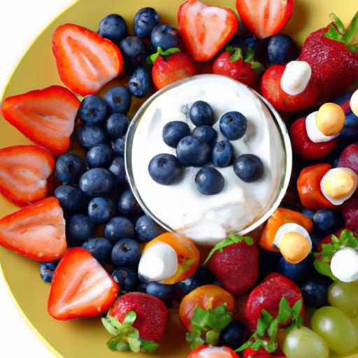 Colorful Fruit Kabobs with Creamy ‍Yogurt ‍Dip Delight