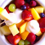Refreshing Fruit Kabobs with Creamy Yogurt Dip Delight